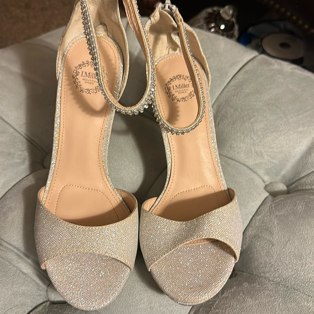 I. Miller rhinestone and glitter heels